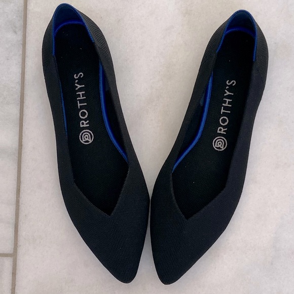 Rothy’s Black “The Point” Flats - Picture 2 of 12